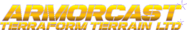 Armorcast Products Company logo in yellow and blue with star accents